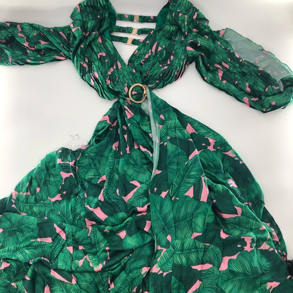 LATISTE Plus Size Tropical Leaf Floral Maxi Dress - Picture 8 of 14